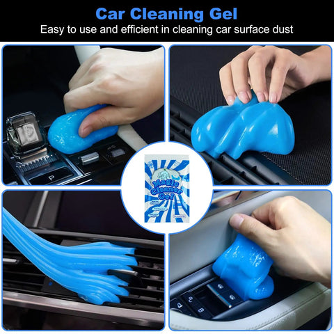 Boss Level Car Detailing Kit Interior Cleaner With Brushes Duster Cleaning Gel Microfiber Towels And Organizer Bag For Auto And Truck Interior Care Essentials Tools, 70g gel on car vents and controls