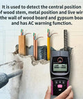 Wall Scanner Stud Finder 4 Modes Detector LCD Display Metal Wood Wire detecting wires behind wall for accurate scanning.