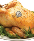 Digital Instant Read Kitchen Thermometer with LCD Display and Stainless Steel Probe used in roasted chicken