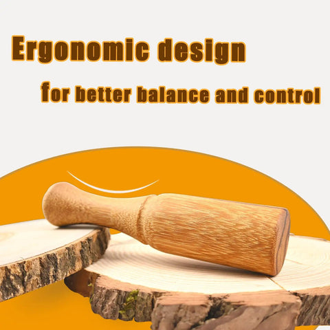 10 Oz Wood Carving Mallet With Ergonomic Grip Reducing Hand Fatigue Marblewood Head Absorbs And Distributes Impact on wood slices