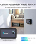 2000W Pure Sine Wave Inverter 12V Dc To 120V Ac Power Converter remote control showcased in an RV setting.
