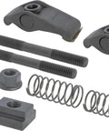 10 Piece Machinist Clamping Kit For 3/4 In T Slot Workbenches With 5/8-11 Thread Includes Clamps Studs Springs T Nuts Flange Nuts For Milling Drilling Grinding And Welding Set Beefy Heavy Duty Workholding, steel parts laid out