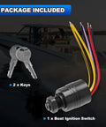 Package includes Mercury Outboard Ignition Switch With 2 Keys And 6 Wire Connectors Push Button Start With Choke Replacement Part