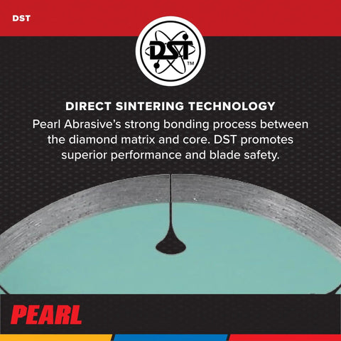 Cross-section of Diamond Porcelain Tile Blade For Hard Ceramics And Stone With Mean Cutting Power using Direct Sintering Technology.