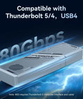 Smooth Operator M2 Nvme Ssd Enclosure With Built In Cooling Fan Delivers Blazing Fast Thunderbolt 5 Speeds Up To Eighty Gbps, showcasing sleek design.