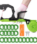 Plant Tying Machine Tapener Tool 420g with 10000 Staples, 20 Green Tape Rolls, durable metal, garden fastener for plants