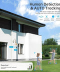 Top Tier 5G And 24G Dual Band Wifi Light Bulb Security Camera For Outdoor Home Surveillance showing human detection and tracking.