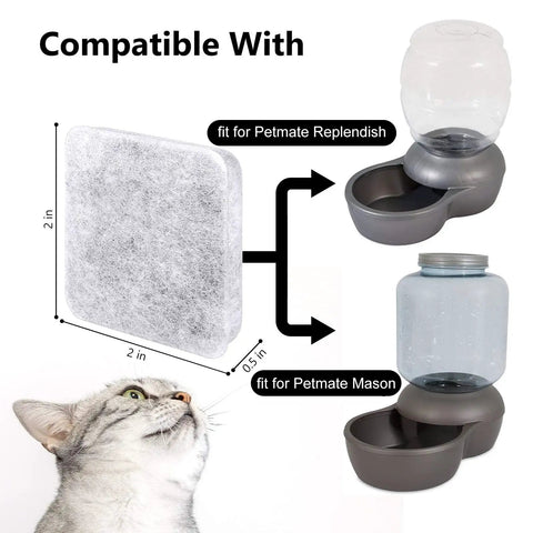 Dog Water Filter Replacement Six Pack For Petmate Replendish And Mason Gravity Waterers Boss Level Charcoal Filters