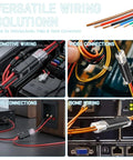 Dual Wire Plug In Connectors With Buckle Terminal Block Waterproof Cable Clamps for quick installation in various wiring setups.