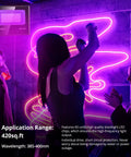 Two Pack 30W UV Black Lights With 60 LEDs Each, IP66 Waterproof Flood Lights illuminating glow party scene with neon designs