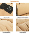 Stylish Soft Heated Seat Pad With Non Slip Base, Washable Chair Cushion Offering 3 Heat Settings for Cozy Office Work Bench Recliner Warmth with USB interface.
