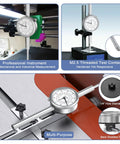 2 Inch Dial Indicator With 0.001 Inch Graduation, Ultra Precise Machining Gauge For Lathe Use on CNC Machine and Table Saw