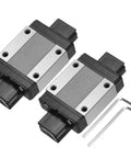Two Pack MGN15C Linear Bearing Carriage Blocks with Mini Guide and Wrench for 15mm Linear Motion Slide Rail Guide Ideal for 3D Printers