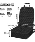 Diagram showing dimensions of 2 Pack Front Seat Cover For Dogs Waterproof Pet Car Seat Protector Nonslip Scratch Proof Dog Seat Cover For Cars Trucks And SUVs Fits Most Vehicles Keeps Seats Clean And Safe
