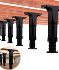 Built Tough As Nails Adjustable Bed Support Legs Six Pack Heavy Duty Telescopic Center Stands black legs under furniture