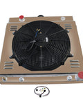 All Aluminum 3 Row Radiator Upgrade for Classic Dodge D W 100 150 200 250 Vans and Plymouth Trailduster with Shroud Fan Relay Kit