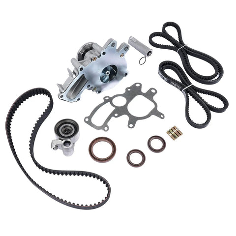 Top Tier Timing Belt And Water Pump Assembly Engine Repair Kit For Toyota Granvia Hiace Hilux Prado 1KZ TE 30 Liter Turbo Diesel Models 1993 Through 2007 Replaces OEM Specs Save Cash Keep Truck Rolling Smooth Today, 102-tooth belt set