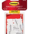 Medium Wire Toggle Hooks Set With 7 Wall Hooks And 8 Adhesive Strips For Damage Free Hanging No Tools Needed Holds Up To 2 Pounds