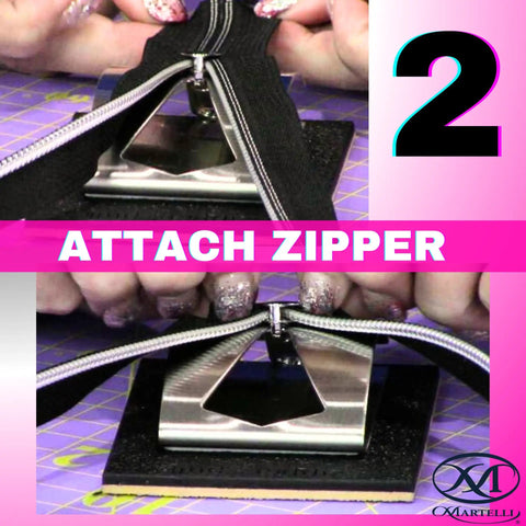Hands using Pink Zipper Pull Installer Tool For Easy Zipper Pull Replacement In Sewing And Quilting Projects Durable Build