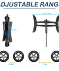 X Shaped Heavy Duty Wheel Stabilizer For Travel Trailers Campers And RVs Adjustable 3.5 To 12 Inch with dimensions shown