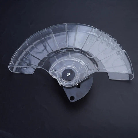 Covered Miter Cut Defense Tool With Anti Splash Guard for cutting machines and miter saws easy access guard cover that blocks debris