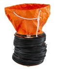 25 Foot PVC Flexible HVAC Duct Hose for 10 Inch Exhaust Fans Heavy Duty Flame Retardant Ducting with Spring Reinforcement and Rope End