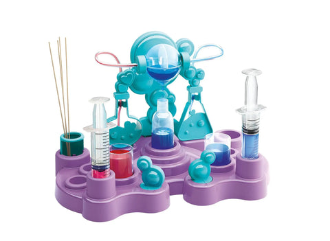 Perfume Lab Kit For Kids Ages Eight And Up With Cosmetic Chemistry Lab And Makeup Making Set For Girls Real Scent Experiments And Cream Formulation Fun STEM Toy, plastic lab set with syringes and bottles