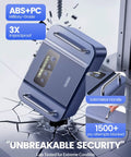 Timed Lock Box With Dual Metal Handles To Unplug From Your Phone Video Games And Social Media displaying military-grade security.