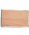 Beekeeper Bee Smoker Bellow PVC Leather Plywood Box Beekeeping Equipment Replacement with Clip, plywood side view angle