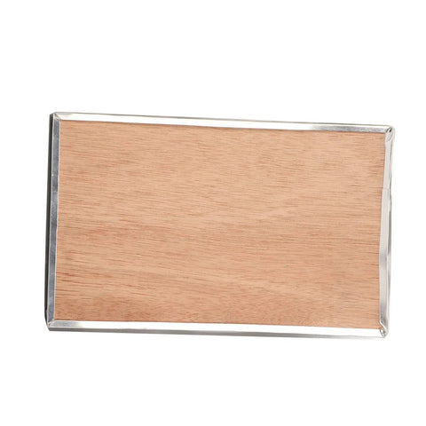 Beekeeper Bee Smoker Bellow PVC Leather Plywood Box Beekeeping Equipment Replacement with Clip, plywood side view angle