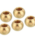 M6x1 Thread Cap Nuts Knob Set 5 Pack Slick Brass Ball Lamp Decoration Caps For Furniture And Lighting Easy Install