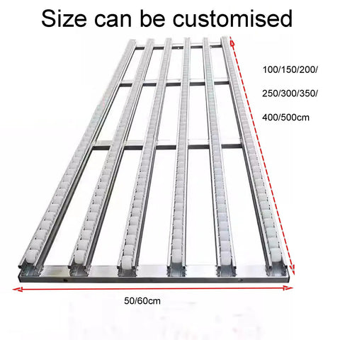 Game Changer Light Duty Roller Conveyor Table featuring hella durable ABS plastic rollers, customizable size of 50/60cm width.