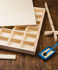 Wooden grid project made using Cross Lap Jig For Precise Half Lap Joints Quick Table Saw Setup For Latticework Wine Racks Torsion Boxes