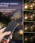Outdoor Dimmer Switch For String Lights With Remote Control No Fuss Easy Setup Plug In Dimmable Light Timer Waterproof