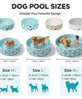 Heavy Duty Foldable Dog Pool For Large Dogs With 0.5mm PVC, Non Slip Bottom, Collapsible Kiddie Pool, sizes and design options