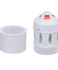 500 DFU Stack Air Admittance Valve Adapter For PVC Schedule 40 Straight Vent 3 to 4 Inch 160 Branch Black White Finish ASSE 1050 1051
