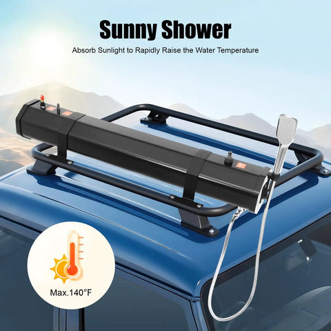 7.93 Gallon Pressurized Water Tank For Roof Rack SUVs RVs Trucks And Jeeps Portable Durable Water Storage Copper PVC ABS Build