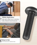 Top Tier M6 Pan Head Torx Security Screws 25 Pack Black Carbon Steel hardware for furniture assembly and DIY projects.
