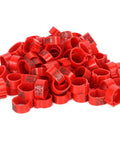 Sturdy As Heck Plastic Clip On Poultry Leg Bands 100 Pack For Birds Identification Bright Color Leg Rings For Ducks Chickens Geese