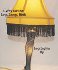 Leg Lamp 20 Inch From A Christmas Story Officially Licensed Replica with 3-way switch, shade, and fishnet leg on round base