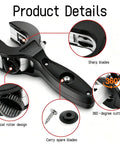 360 Degree Ratchet Pipe Cutter With Deburring Tool And Three Bearing Blades For Quick No Fuss Clean Metal Pipe Cutting In Tight Spaces Smooth Rotary Cut, 8-29 mm, black