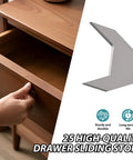 Heavy Duty Metal Drawer Stops Prevent Sliding Out 25 Piece Set Anti Fall Guards For Wooden Dressers Cabinets And Desks.
