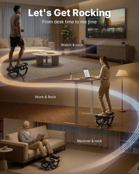 Smooth 3D Motion Rocking Stepper For Home Workouts Hits Different With Side To Side Action, used for watching and working.