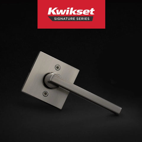 Dummy Door Handle Lever For Closets And Pantries, Satin Nickel Non Turning, Single Sided Interior Push Pull Lever