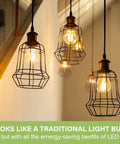 Retro Edison Style E26 LED Bulbs 60W Equivalent Dimmable A19 Clear Glass Soft White 2700K 800 Lumens Energy Star Certified 8W