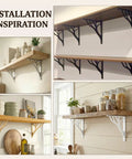 Installation inspiration using heavy duty black 10 inch shelf brackets set of 4 with included hardware iron L shaped floating supports.