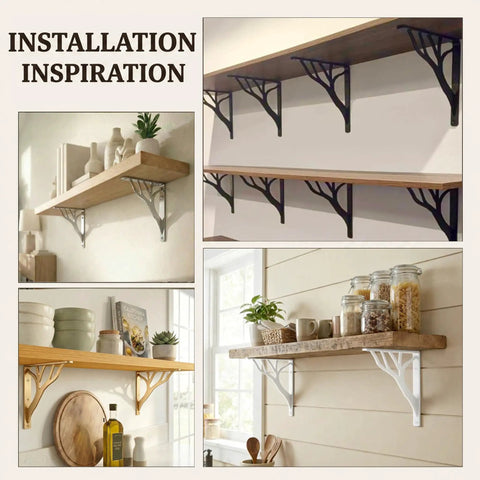 Installation inspiration using heavy duty black 10 inch shelf brackets set of 4 with included hardware iron L shaped floating supports.