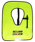 Adult Snorkel Vest With Name Box, Lightweight Adjustable Buoyancy Gear For Water Sports, High Visibility Neon Yellow Safety Vest