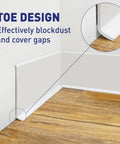 Flexible Vinyl Baseboard Molding Trim 4 Inch By 20 Feet White Self Adhesive Peel And Stick Wall Base Molding for DIY Home Renovations