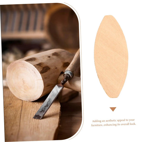 Top Shelf Wood Joining Biscuits And Joint Plates for Zero Hassle Furniture Assembly, light yellow hardwood for panel alignment.